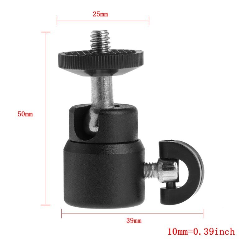 Vite di montaggio per staffa Flash con testa a sfera Mini slitta da 1/4 &quot;per treppiede 16FB