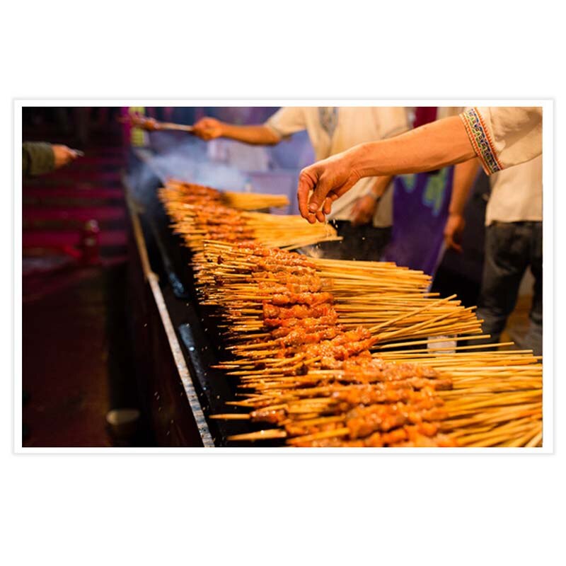 Wegwerp Wood Sticks Barbecue Gereedschap Natuurlijke BBQ Bamboe Spiesjes Voor Shish Kabob Grill Fruit Groente