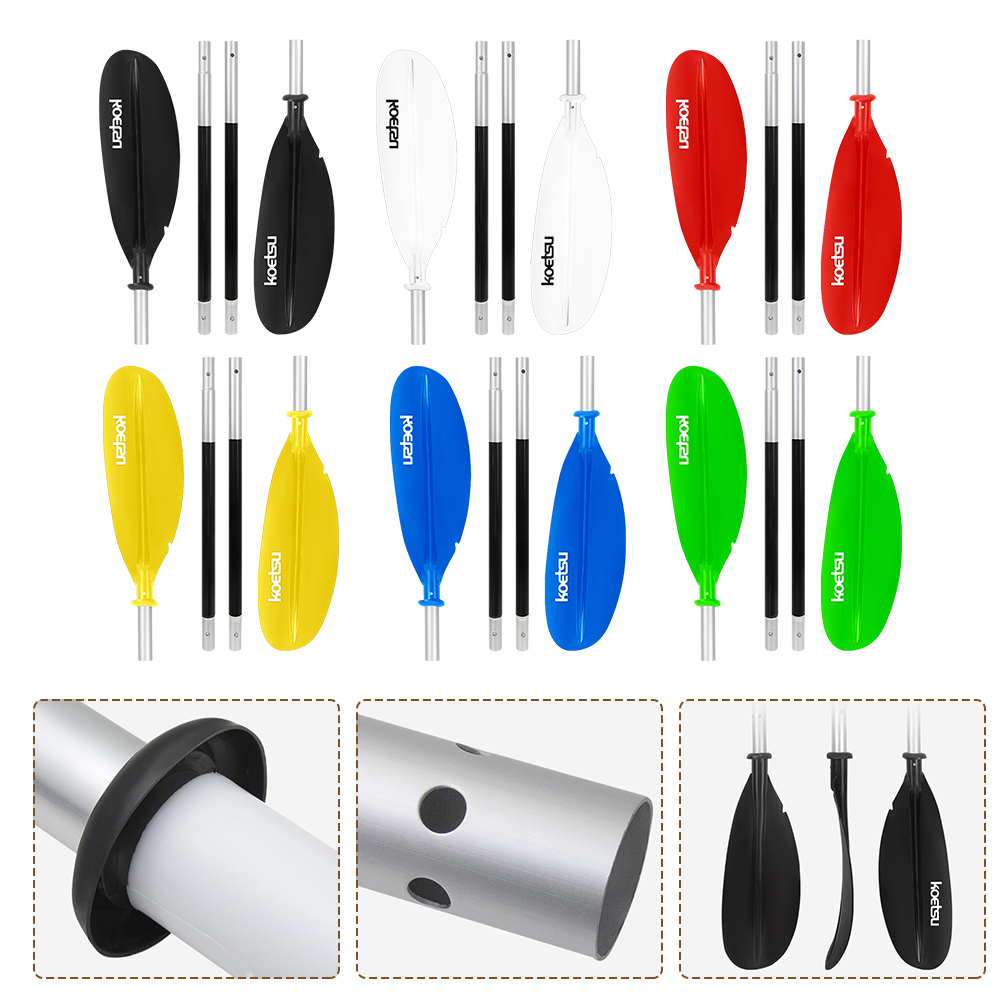 4-delige SUP-peddel Verstelbare dubbele kop Surfpaddle Aluminium Stand Up Paddleboard-peddels voor buitensporten