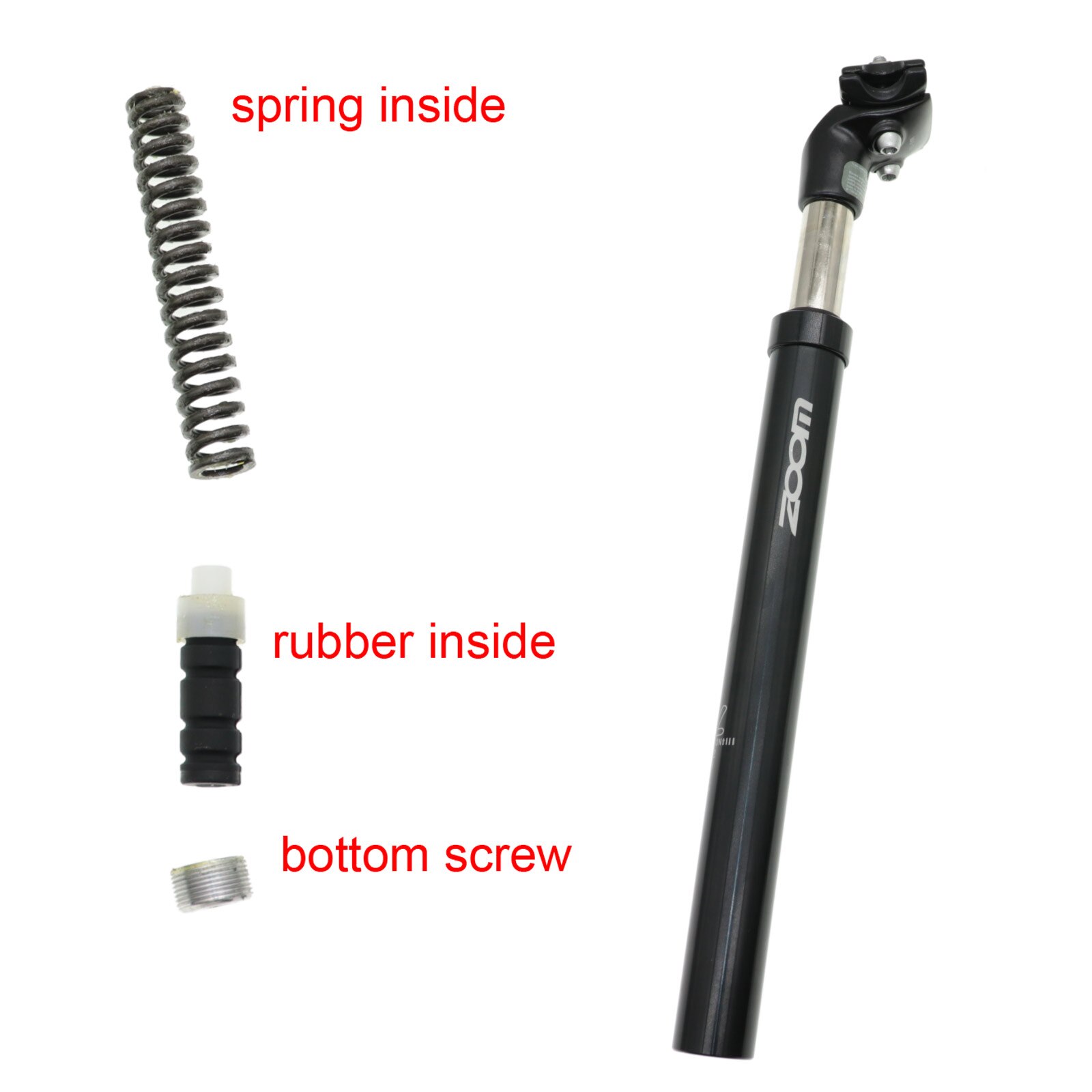 Fjæringe setepinne demping alu terrengsykkel sykkel setepinne 27.2mm 31.6mm sykkel tilbehør