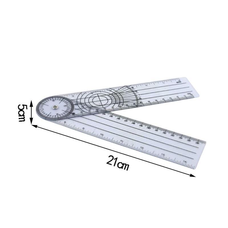 30cm Flexible Folding Ruler Three Horizontal Lines Ruler Corner Stationery Kids Angle School Measuring Rulers DIY: Default Title
