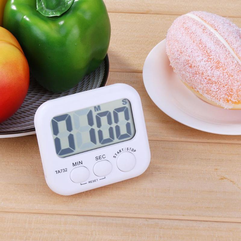 LED Digital Electric Kitchen Countdown Magnetic Alarm Clock Gadgets Timer Back Stand Cooking Timer Count UP Universal Tools