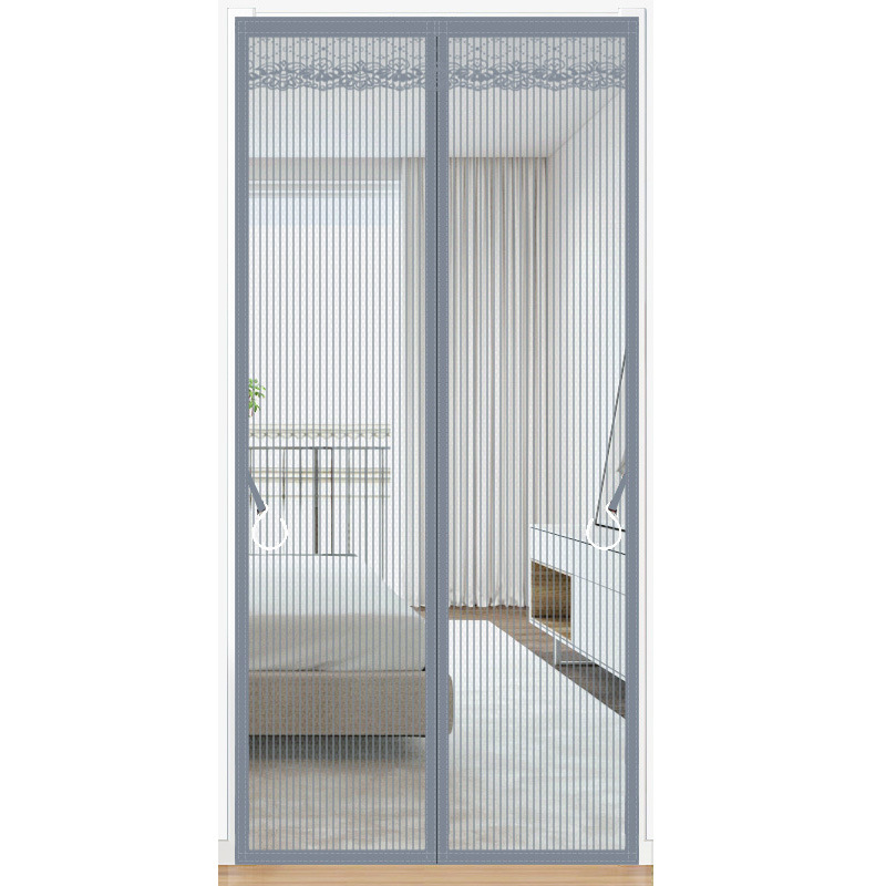 Mosquito Net Magnetic Door Screen Anti Mosquito Automatic Closing Insect Nets Curtains for living room Kitchen Summer Door Mesh: W80cm*H140cm / GRAY