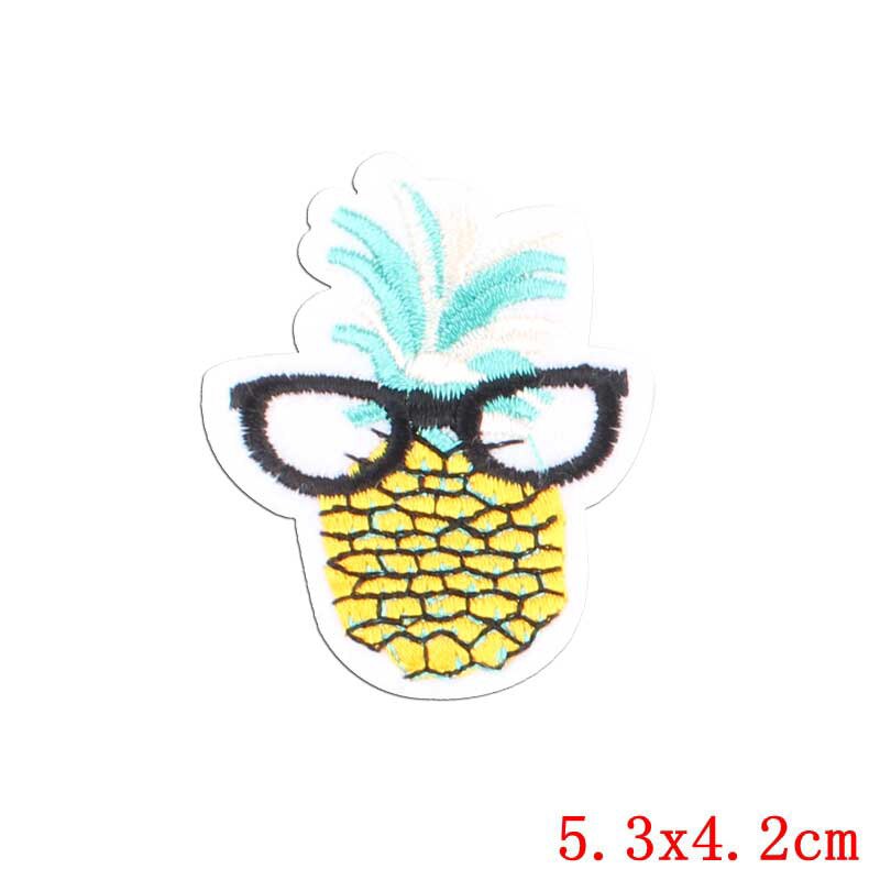 Ananas Geborduurde Ijzer Op Patch Kleding Diy Creatieve Badges Jackfruit Patches Voor Kleding Rugzak Cowboy Jas Stickers F: 0370