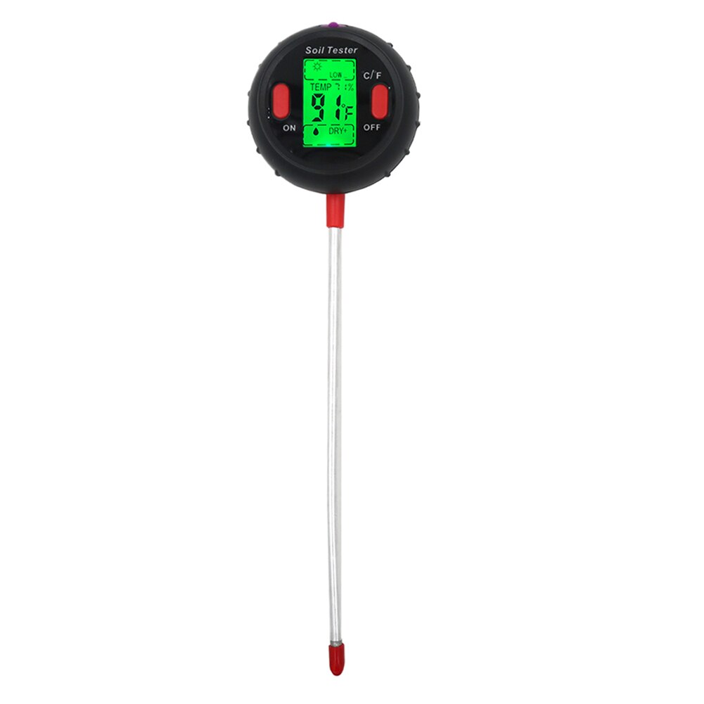 3 IN 1 Soil PH Meter Digital Soil Moisture Sunlight PH Meter Tester For Garden Soil Plant Flower Digital Analyzer Tester Tool