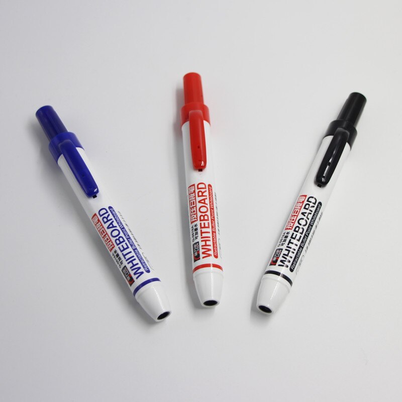 10 stks/partij Intrekbare Whiteboard Marker Grote Capaciteit Navulbare Niet giftig Whiteboard Marker Pen Kantoorbenodigdheden