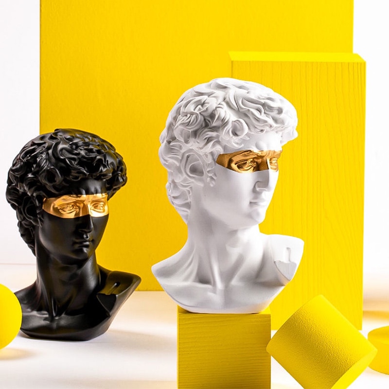 Abstrakt skulptur david mennesker statuer til dekoration statue boligindretning tilbehør mytologi europa moderne harpiks