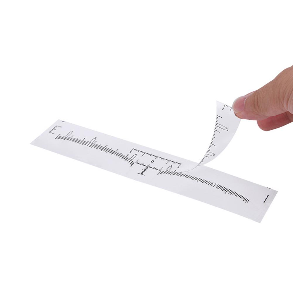 100pcs Disposable Eyebrow Ruler Sticker Eyebrow Shaping Tools Makeup Measurement Stencil Makeup Drawing Template