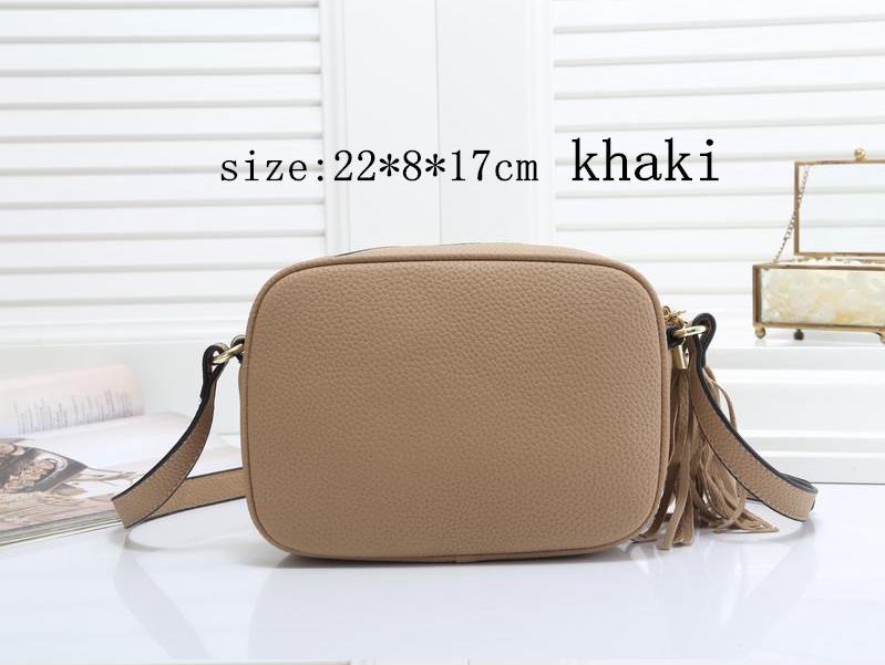 # PU leather shoulder bag 22 cm disco bag ladies handbags best-selling brand Messenger bag: Khaki