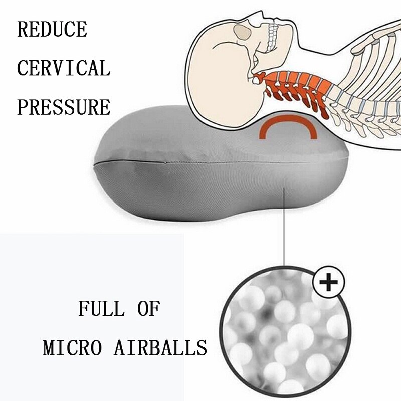 Oreiller à 3d coussins d'air en micro-billes pour le cou, soulagement de la pression et sommeil profond, housse de coussin lavable