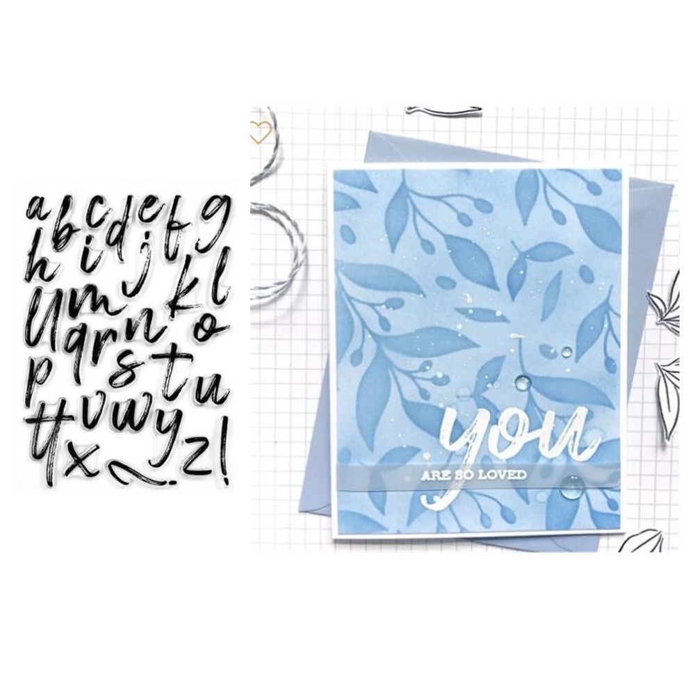 Sello de silicona transparente con letras, sello para Scrapbooking DIY, hojas de sello transparente decorativas para álbum, A359