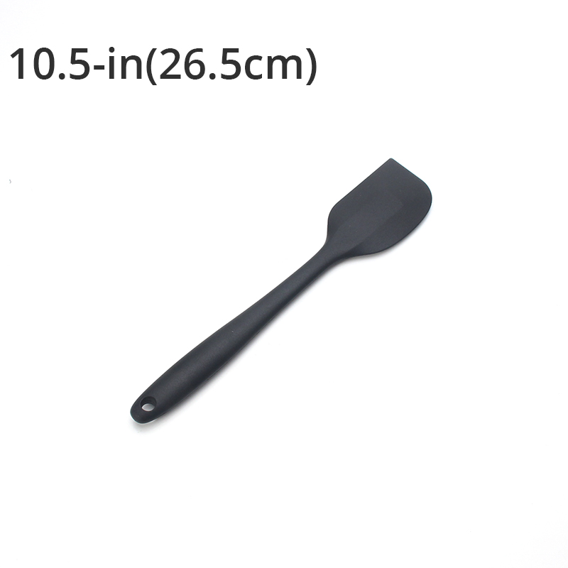 5-13 Pcs Siliconen Koken Tools Keukengerei Set Accessoires Met Opbergdoos Tong Spatel Met Houten Handvat Anti-aanbak kookgerei: Black Large Spatula