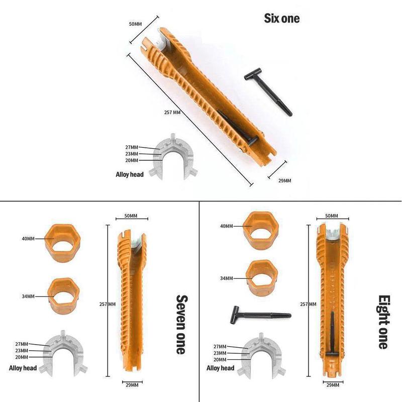 Multifunction Faucet Wrench Sink Installer Tools Water Pipe Spanner Tackle Tool for Toilet Bathroom Kitchen Repair Tools