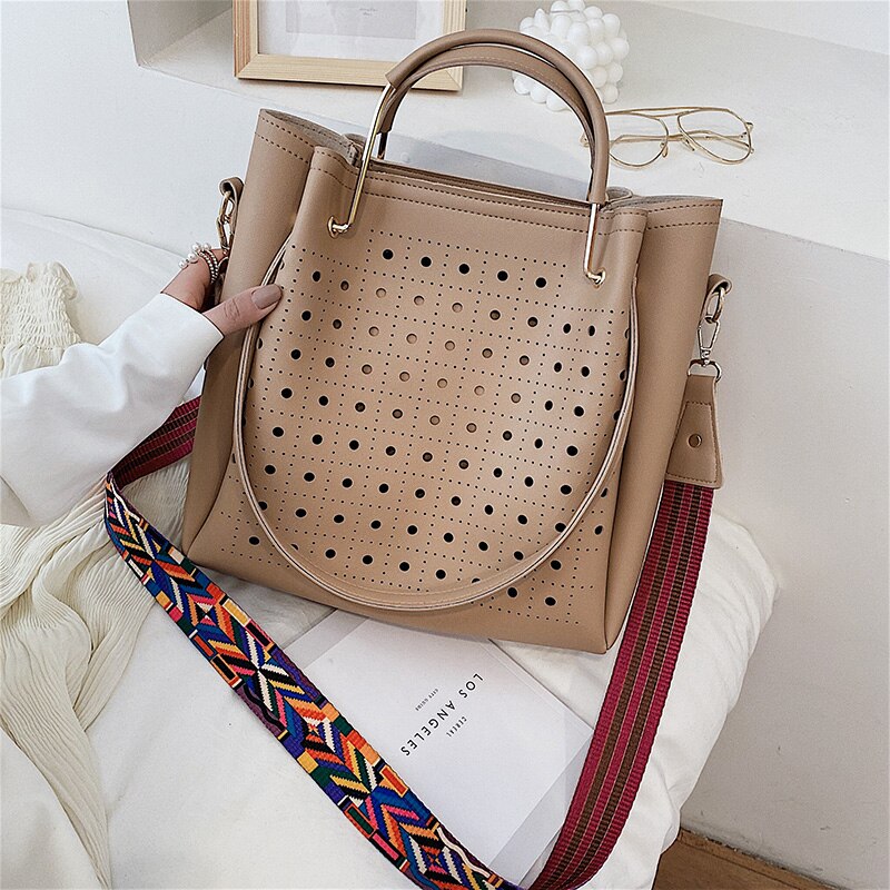 Large Capacity Pu Leather Women Handbags Shoulder Bucket Bag Ladies Big Crossbody Bags for Women