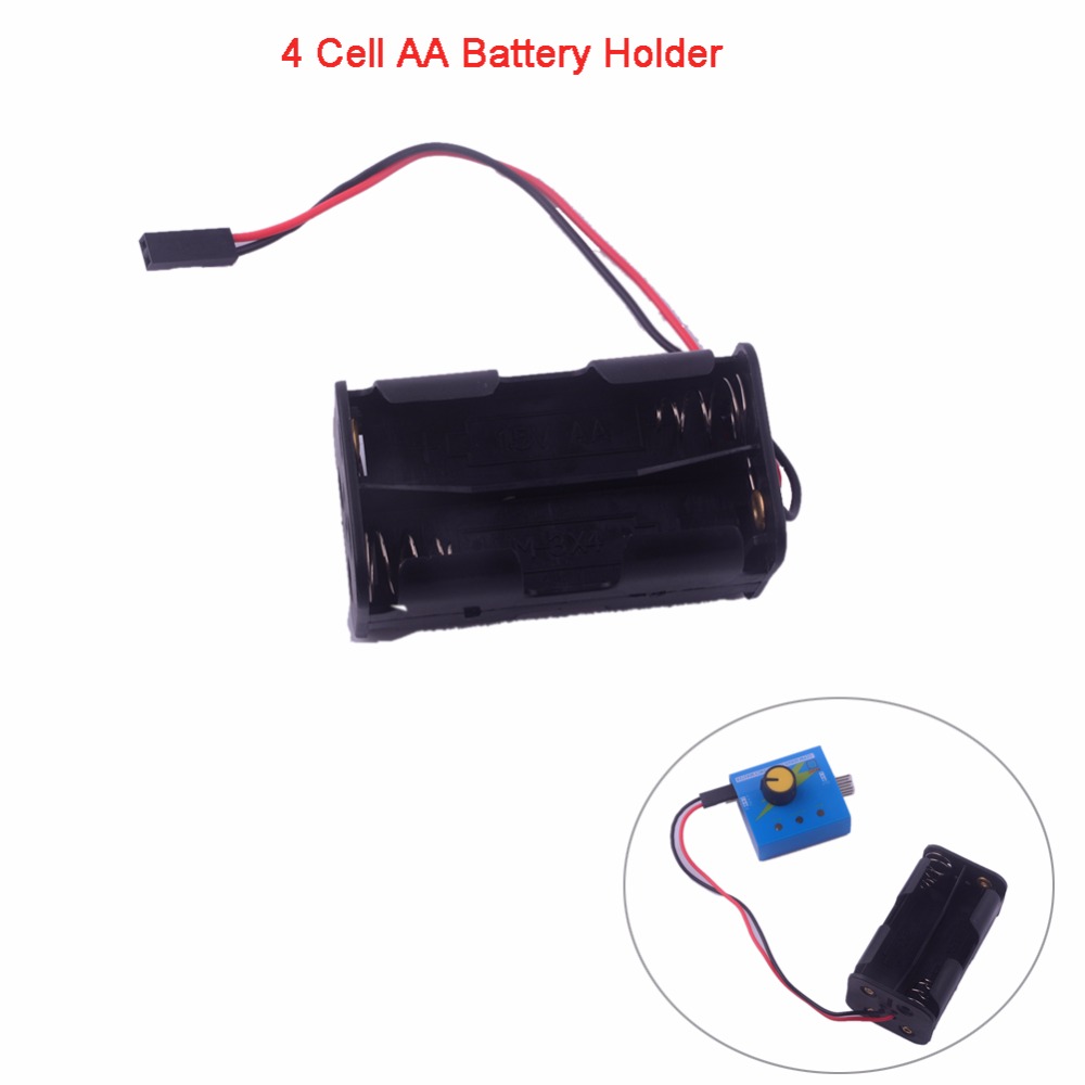 4 Cell AA Batterij Batterijen Houder Case Cover Shell met Fut J Connector (Werkt met Servo Tester) FZ3283