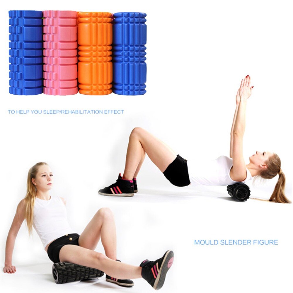 Rød/rosa/blå søyle yoga blokk treningsutstyr pilates foam roller fitness gym øvelser muskel massasje roller yoga murstein