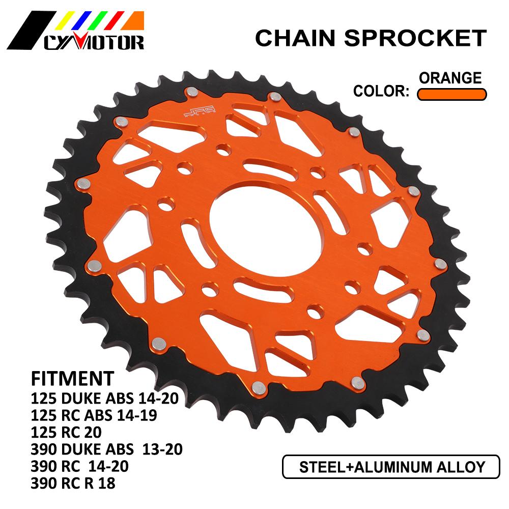For KTM DUKE125 ABS 125 RC DUKE390 RC390 RC390 RC125 390 Motorcycle Aluminum Composite 45T Rear Chain Sprocket