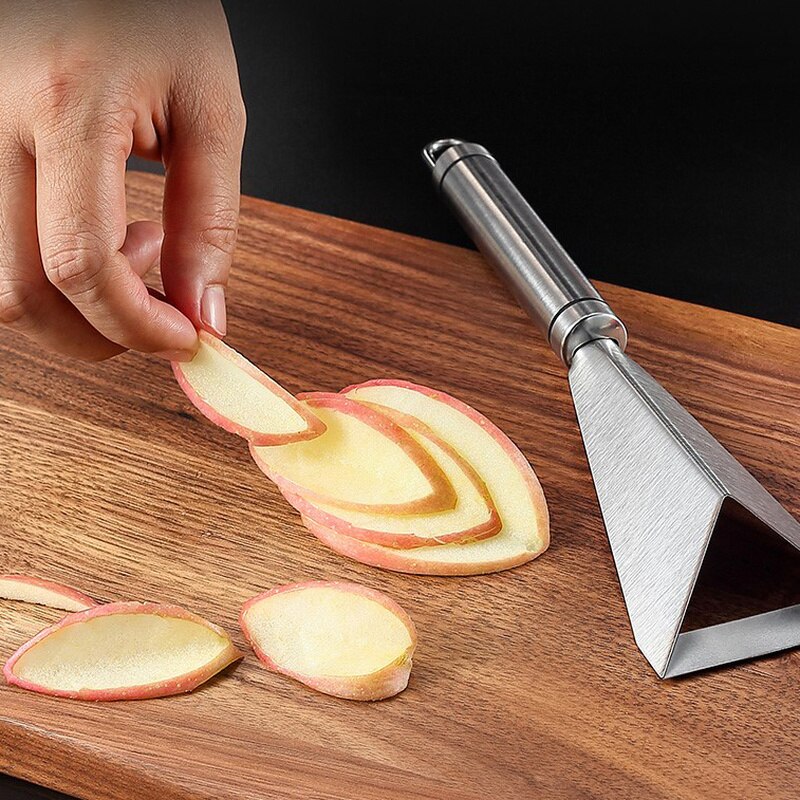 Stainless Steel Fruit Carving Knife Fruit Platter Artifact Triangle Vegetable Salad Cutter Knife Carving Blade Kitchen Accessory
