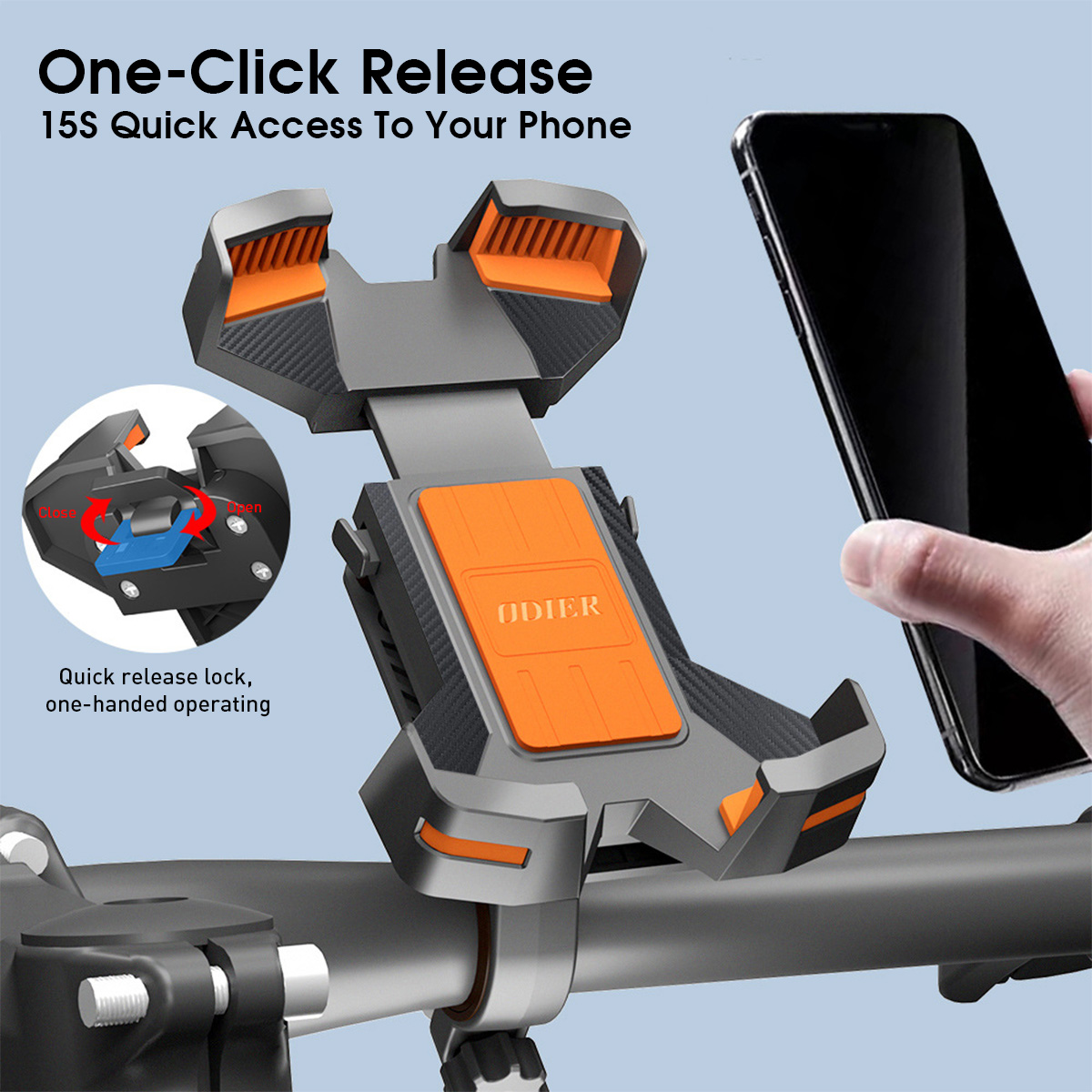 Soporte de teléfono móvil para bicicleta, soporte de teléfono para motocicleta, antivibración, ajustable, navegación