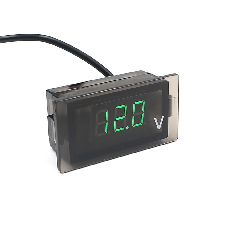 Mini Groene Led Digitale Voltage Meter Voltmeter Panel Dc 12 Tot 24V Waterdicht