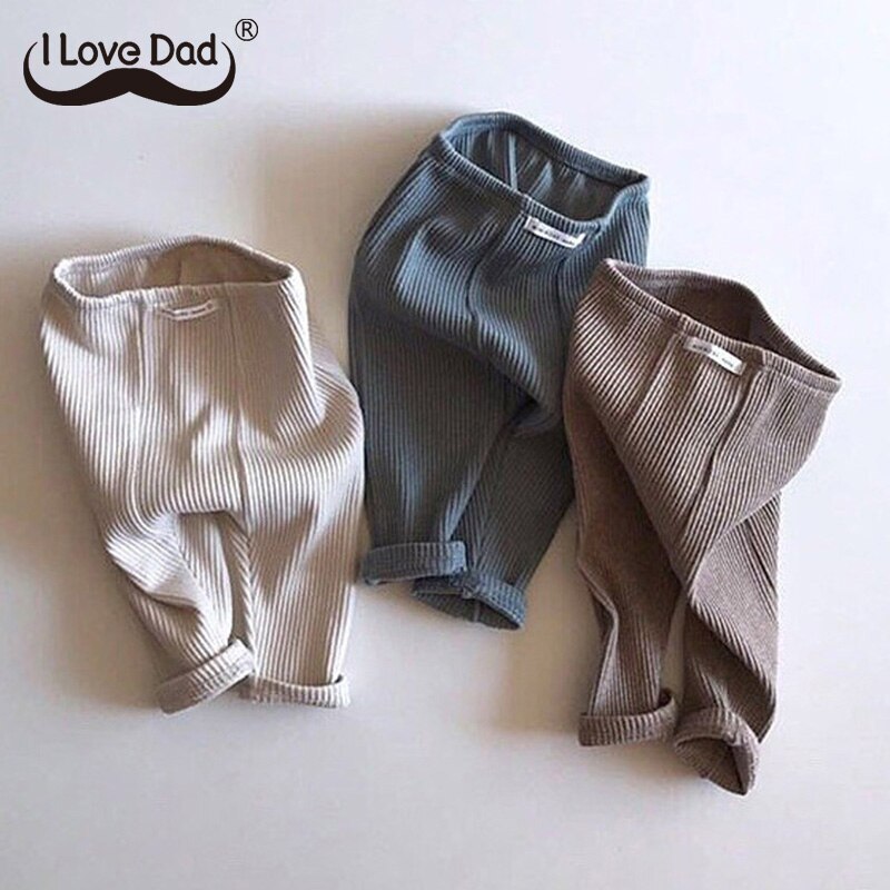 Casual Baby Broek Lente Herfst Baby Jongen Meisje Kleding Elastische Gestreepte Baby Peuter Dieptepunt Broek Effen Kleur Kinderen Broek