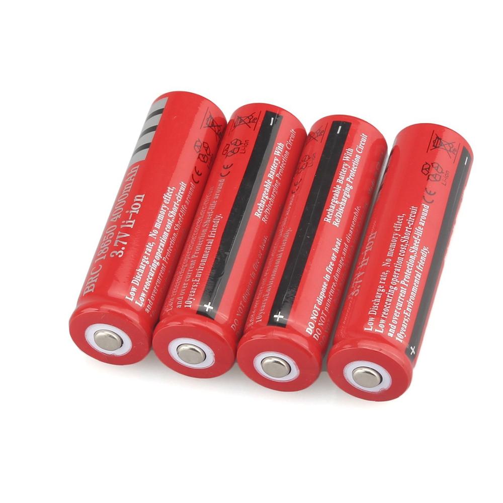 Batería de ion de litio recargable para linterna LED, acumulador de baterías recargables de 18650 V, 3,7 mAh, GTF: Blanco