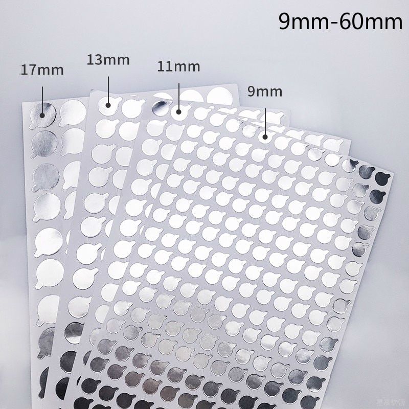 500pcs 9mm To 60mm Aluminum Foil Sealing Sticker for Bottle Mouth Seal Adhesive Soft Tube Stopper Sticker