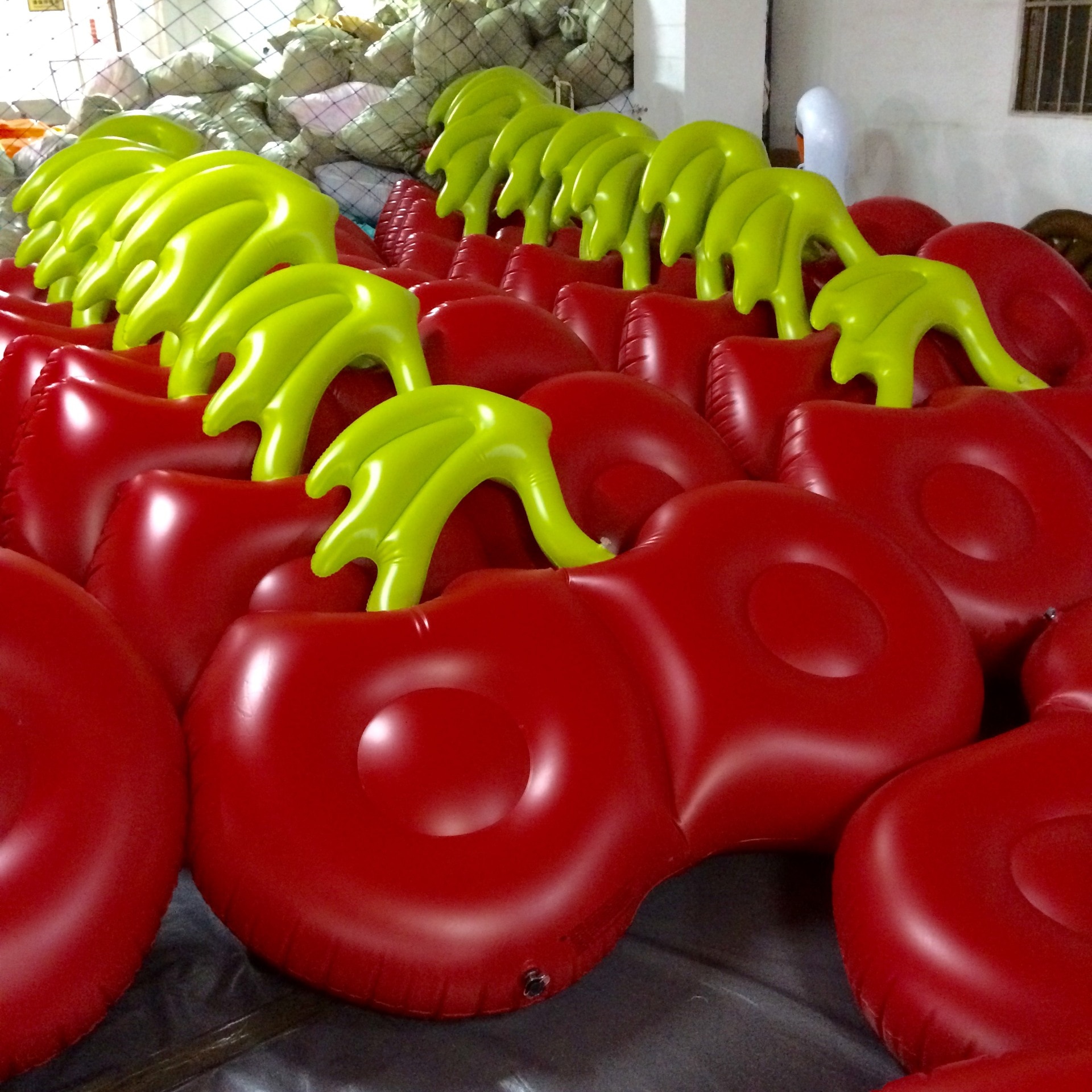 Cherry Giant Inflatable Pool Float for Adults Swimming Ring Mattress Floating Bed Row Beach Pool Party Toys