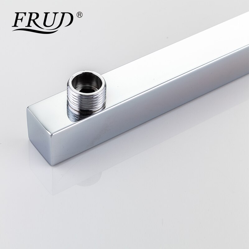 Frud Wall Mount Copper Shower Arm Bathroom Concealed Install Shower Holder Square Simple Shower Wall Hanging Head Bar Y81019