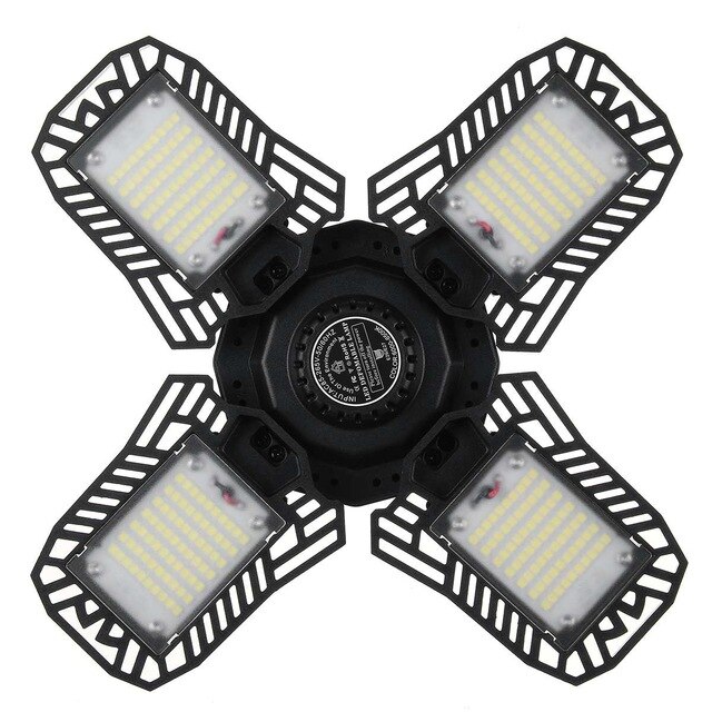 200W 100W LED Garage Light With Remote Control E27 LED Bulb Ceiling Lamp 85-265V Deform Light for Workshop Warehouse Factory Gym: 150W Black