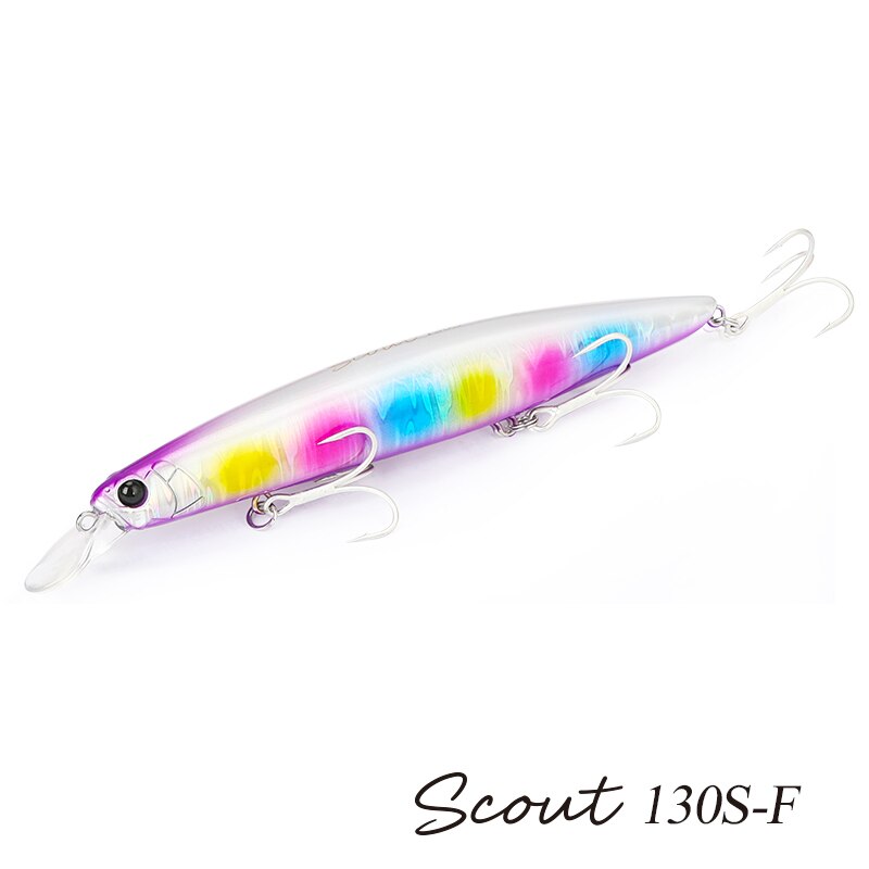 TSURINOYA 130S-señuelo de pesca de pececillo que se hunde, SCOUT, 130mm, 24g, fundición larga, lengüeta de lubina, cebos duros artificiales grandes para pesca en el mar: Gris claro