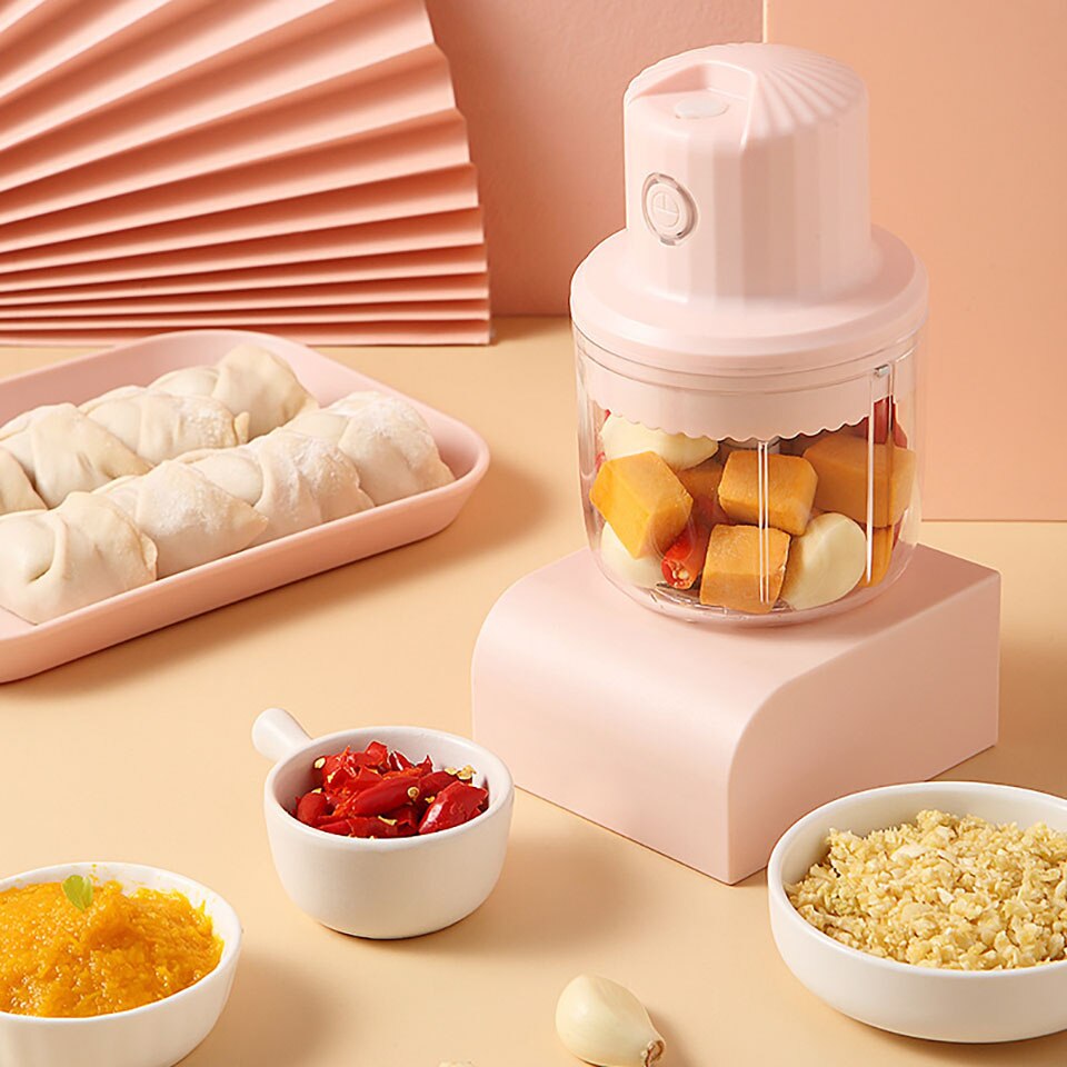 Mini broyeur domestique électrique sans fil, en forme d&#39;artefact, pour mélanger la viande et les aliments