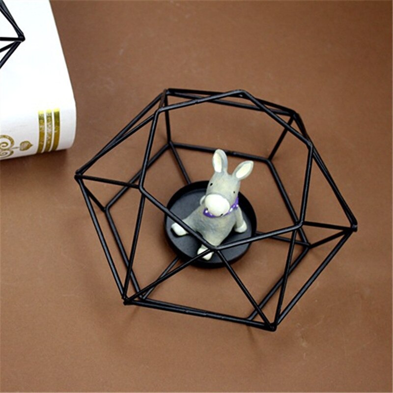 Metal Candle Holder Geometric Iron Candlestick Holders Home Shop Bar Party Wedding Decorations Candle Stand Holder Rack