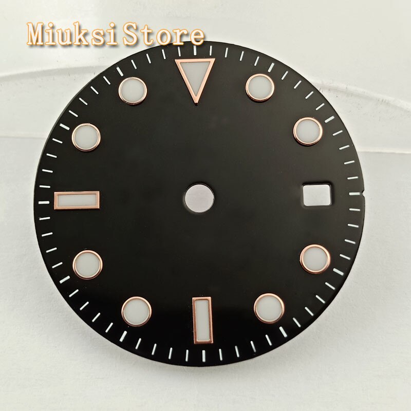 Esfera de reloj luminosa estéril de 28,5mm, ajuste del movimiento NH35, 1 ud.