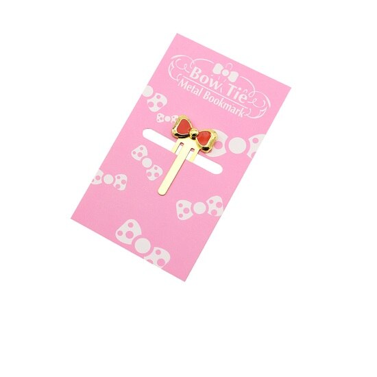 Precioso marcador de libros de Metal con lazo, accesorios para libros, marcador de Clip de papel dorado, Rosa y Rojo para diario, artístico DIY para el colegio y la Oficina 6604: Red