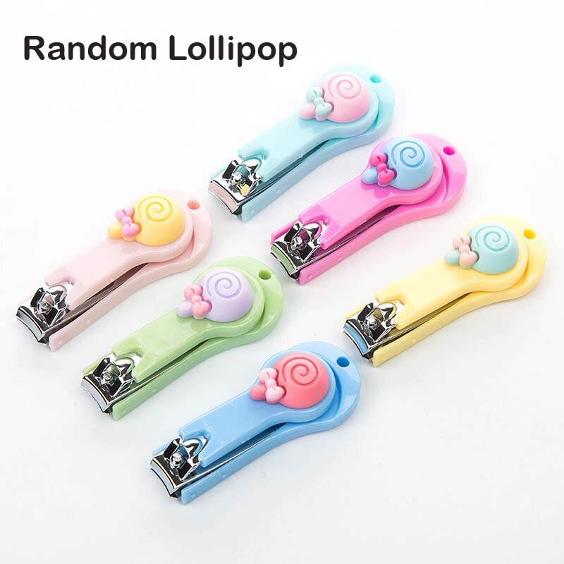 Coupe-ongles avec couvercle pour bébé, 1 pièce, couronne, enfants, doigts, orteils, outil de manucure, soins des ongles pour enfants: Random 1Pcs Candy