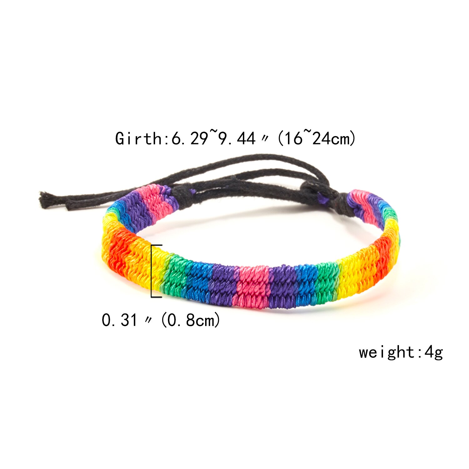 Handmade LGBT Rainbow Lesbians Gays Pride Bisexuals Bracelets for Women Girls Pride Woven Braided Men Couple Friendship Jewelry: 6