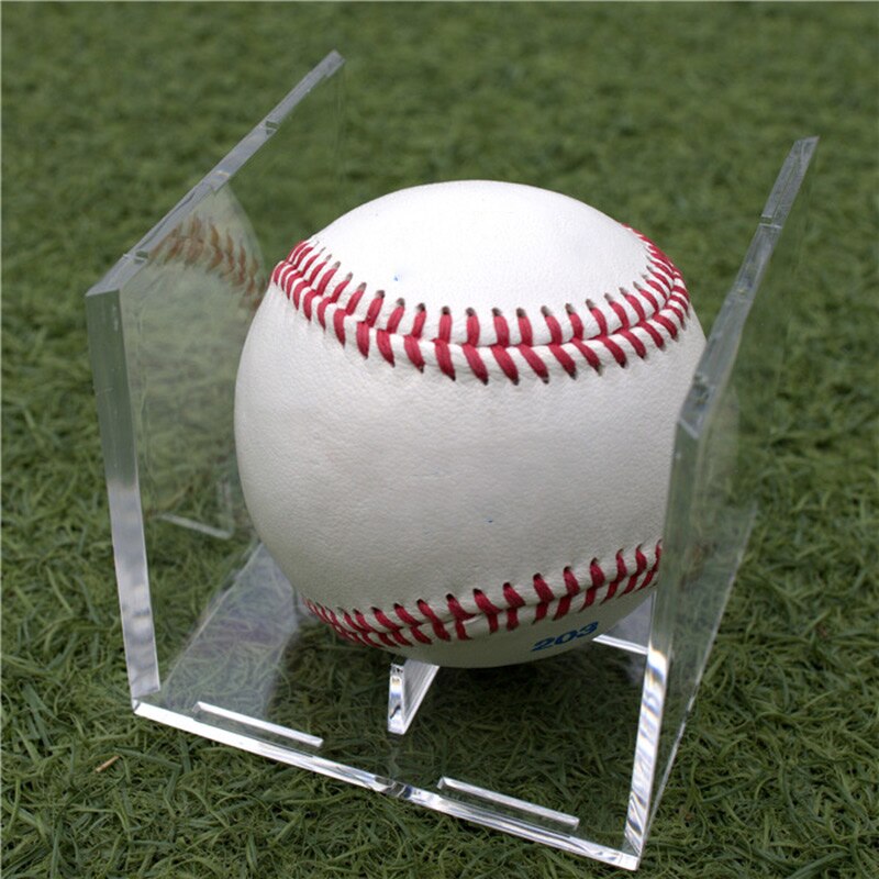 Baseball display case cube box holder clear acrylic - golf tennis ball transparent case acryl baseball box uv protection dust