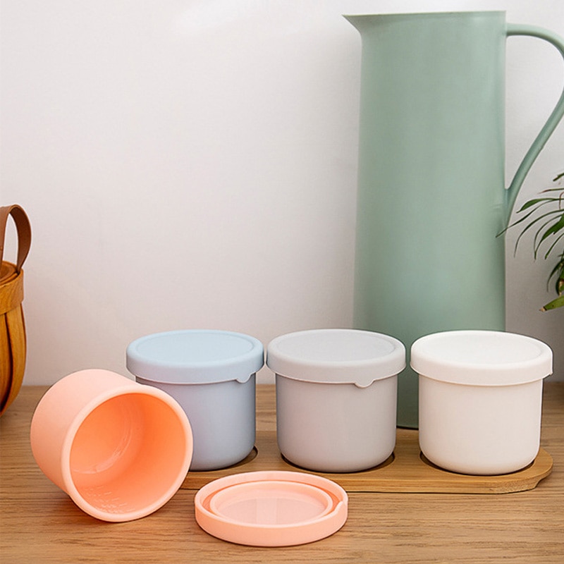 Multifunctional Silicone Lunch Box With Lid Fruit And Vegetable Fresh Keeping Box Graduated Cup Lunch Box For Office Workers