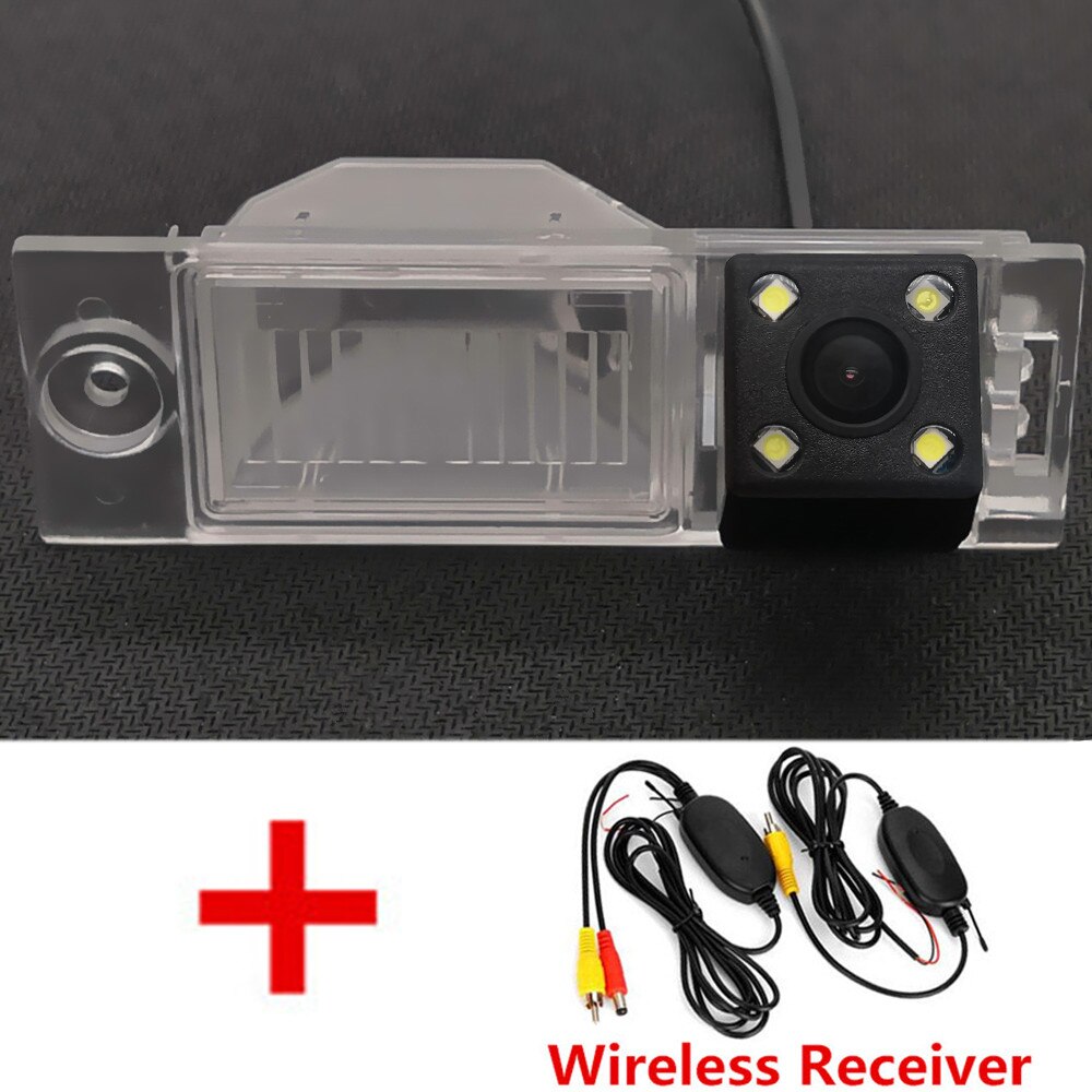 Fisheye HD Dynamic Trajectory Wireless Car Rear View Backup Camera For Hyundai IX35 Tucson SUV 3rd Generation: Wireless 4LED / Fixed Parking Line