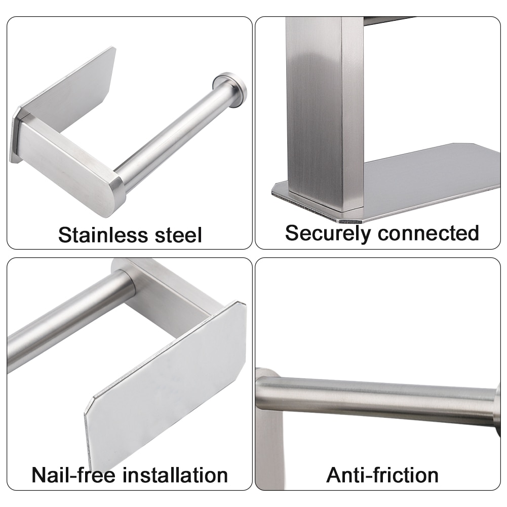Home Roll Tissue Easy Install Stainless Steel Hotel Bathroom Kitchen Toilet Paper Holder Wall Mounted Pipeline Office