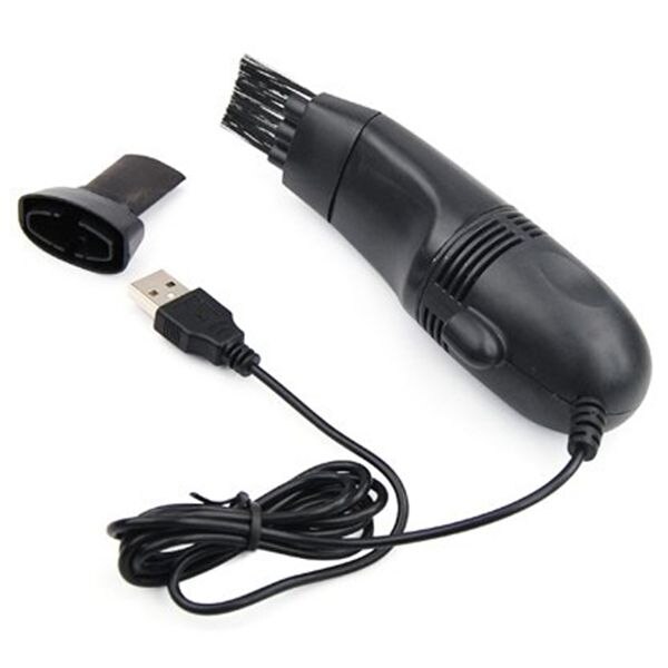 Desk Set Mini USB Computer Cleaner Keyboard Vacuum Cleaner With Flat Tip Brush Office Desktop Organizer