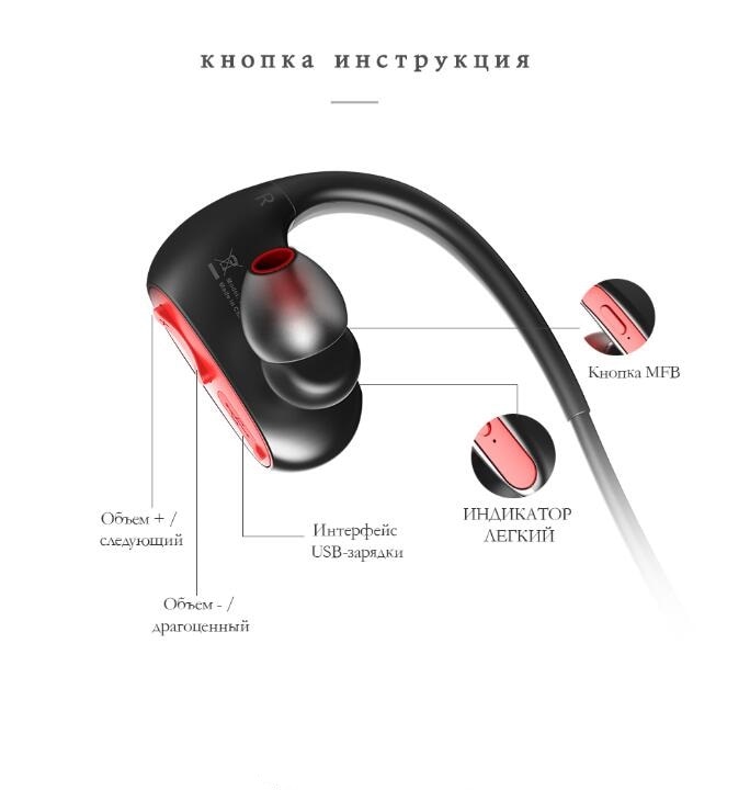 DACOM Wireless Sports Headphone L05 Sport Bluetooth Bass Headset Stereo Earphone with Microphone IPX7 Waterproof for Smartphone.