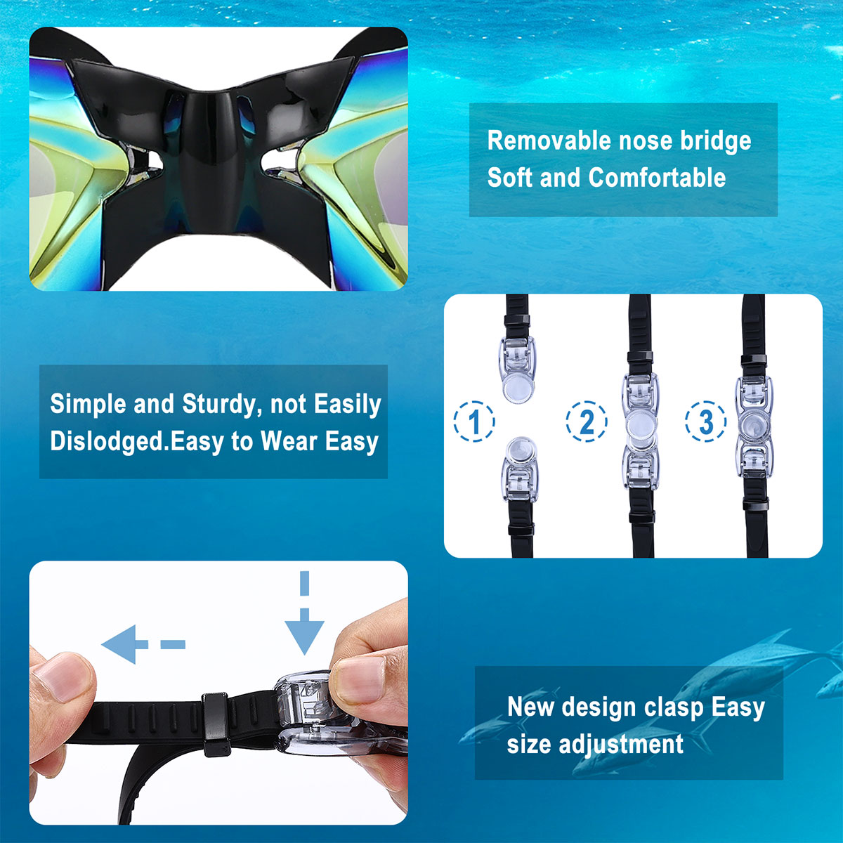 JSJM nowe profesjonalne wodoodporne poszycie wyczyść podwójne przeciwmgielne gogle pływackie anty-uv mężczyźni kobiety okulary pływackie silikonowe okulary