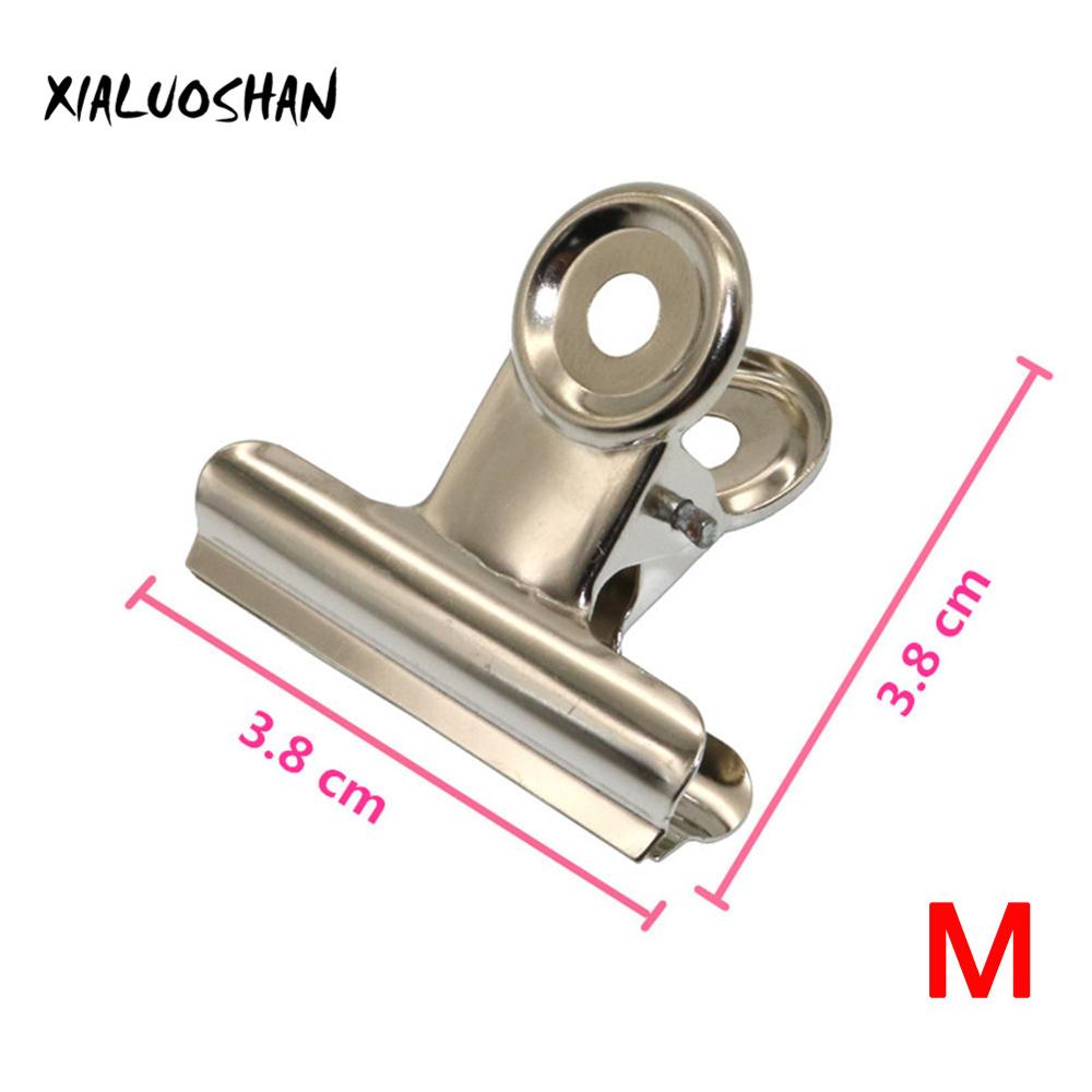 10 st metall sedelklämma silver bulldog klämma rostfritt stål biljett clip brevpapper räkningar metall klämma kontor skolmaterial: M