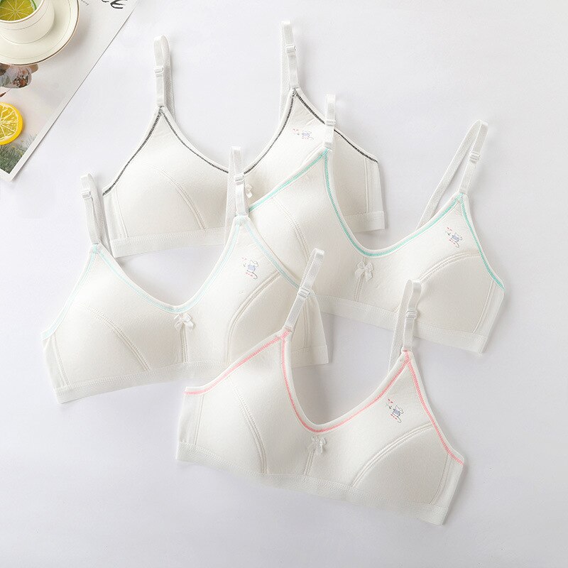 Developmental Girls Bra School Students Sling Bra Adolescent Comfortable Breathable No Steel Ring Bra 10 to 18 years old