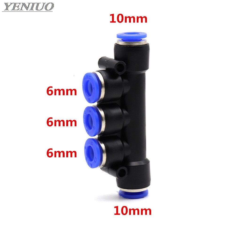 PKG "connecteur pneumatique à raccord Multiple | Raccord rapide, Push In pour Air PK4 6 8 10 12mm: 10-6-10