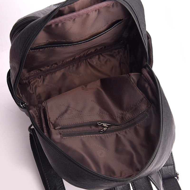 Las mujeres de Simple remache mochila Colegio viento mochila para chicas adolescentes mujer bolsa de la escuela mochila mujeres mochila