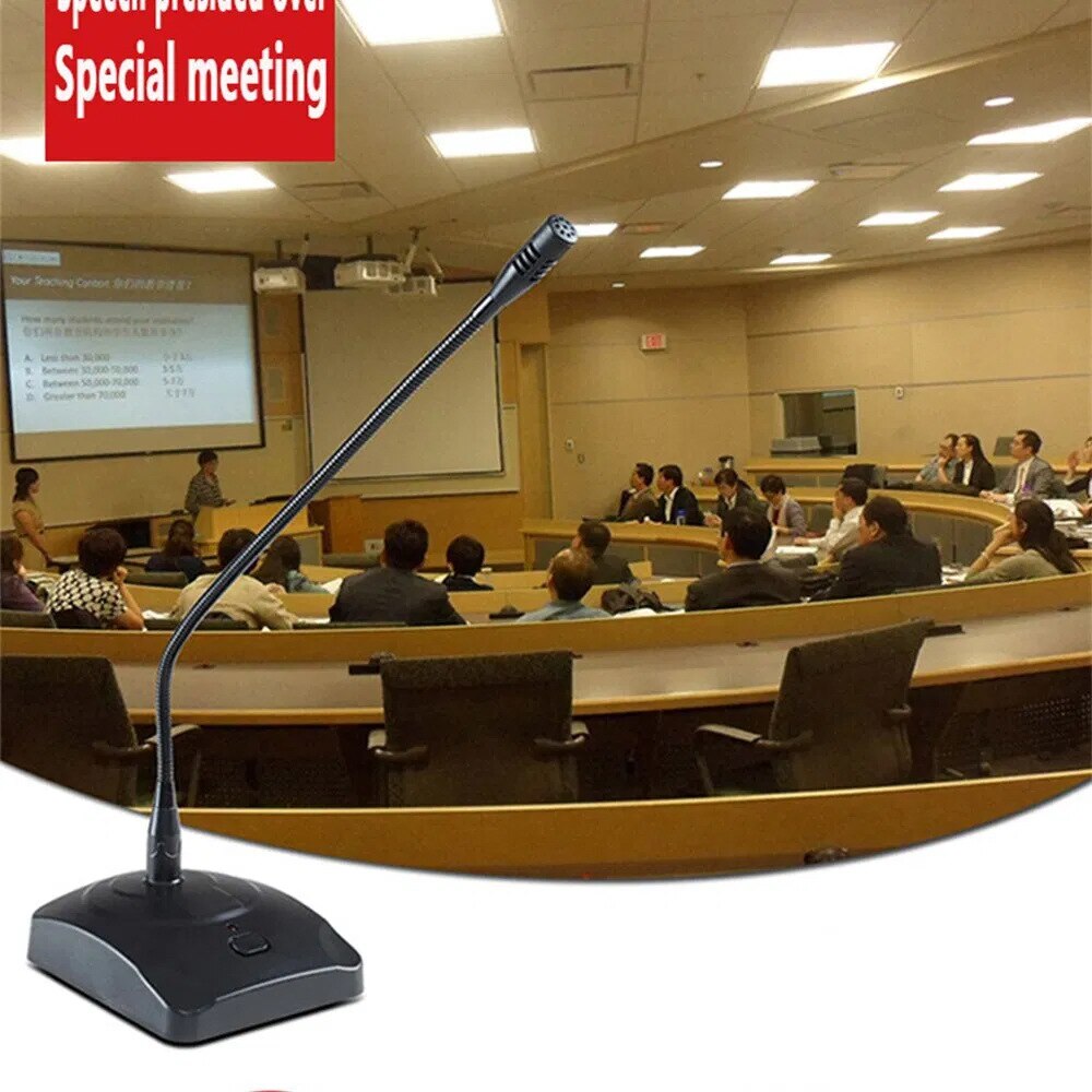 Wired Conference Microphone 360 Flexible Gooseneck Mic for Broadcasting Conference Instrument 6.5mm Audio Cable