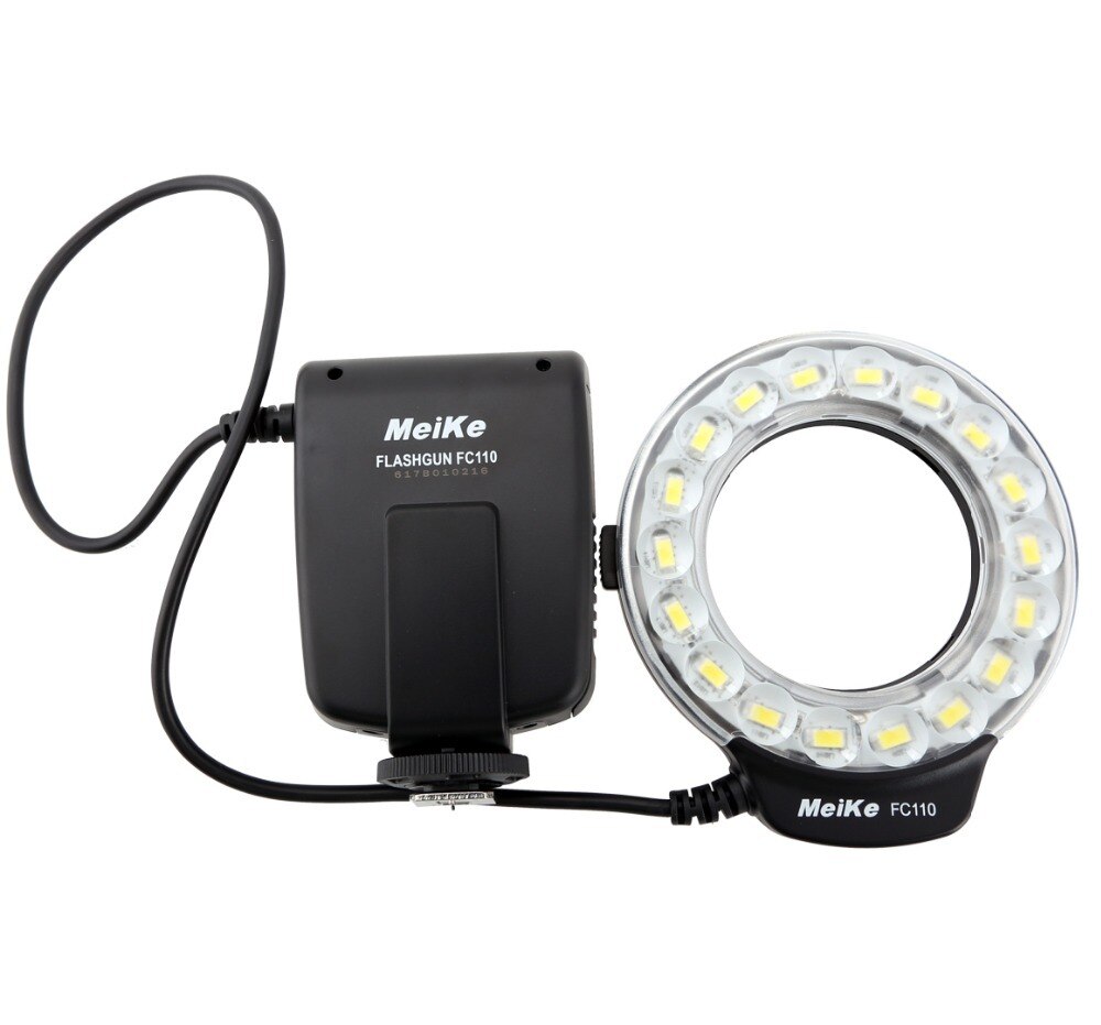 Meike-Anillo de luz LED FC-110 FC110 para Nikon, luz de Flash Macro para Nikon D500, D5, D7500, D3400, D3300, D810, D800, D750, D7200, D5600, D5500, D5300, D5200